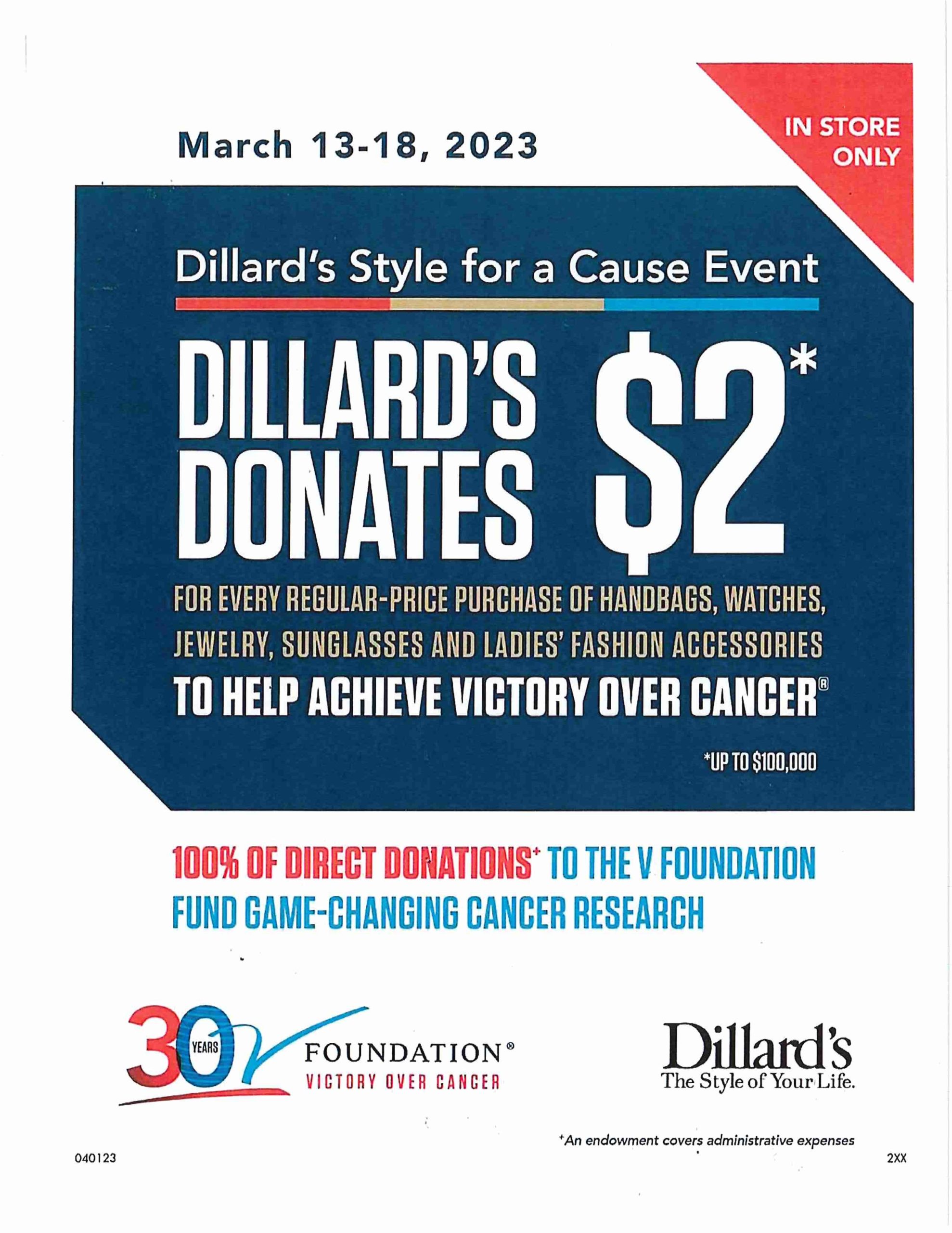 Local Dillard's store raises money for cancer research